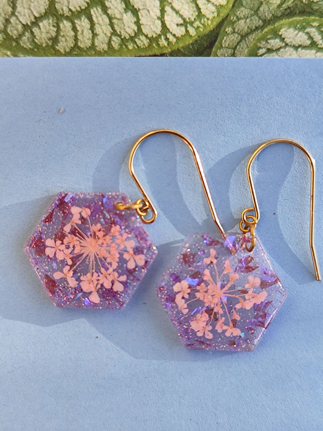 Boucles d'oreilles pendantes "Poésie suspendue"