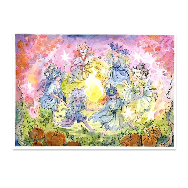 Carte illustrée • Valse d'automne