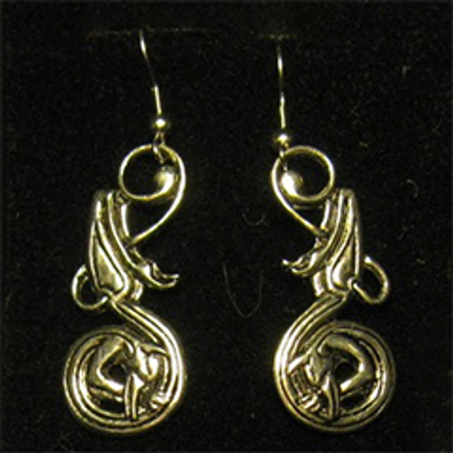 Pewter earrings - Sleeping beast
