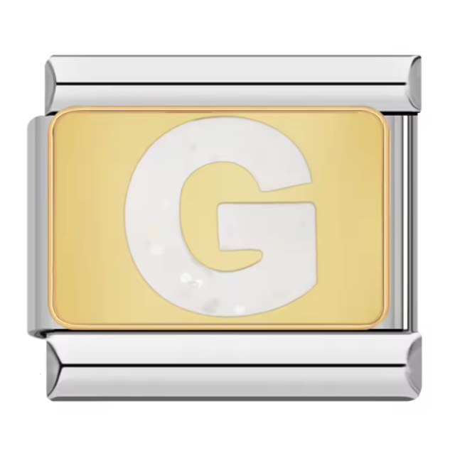 Charm "G" Fondo Dorado 