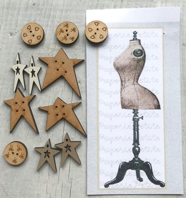 Lot de tissus "les gris" - ref KS2