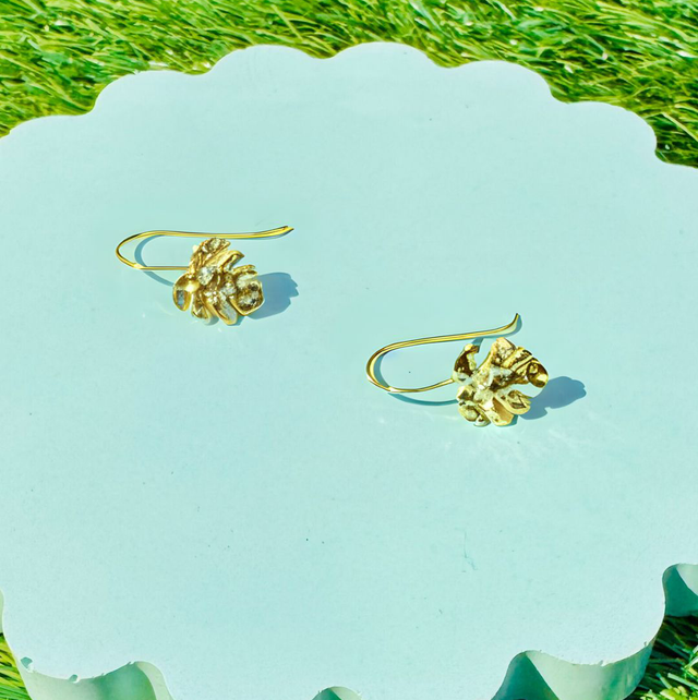 Gold Monstera Leaf Danglers 
