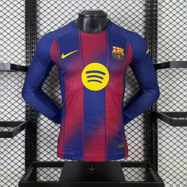 Barca 25/26 home shirt long sleeve players version