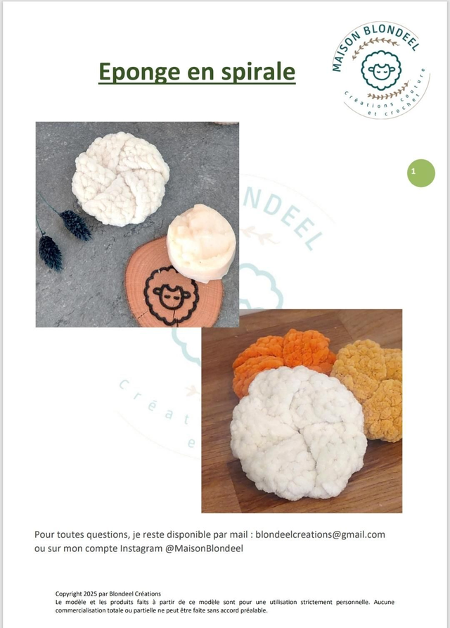 Tuto éponge spirale 