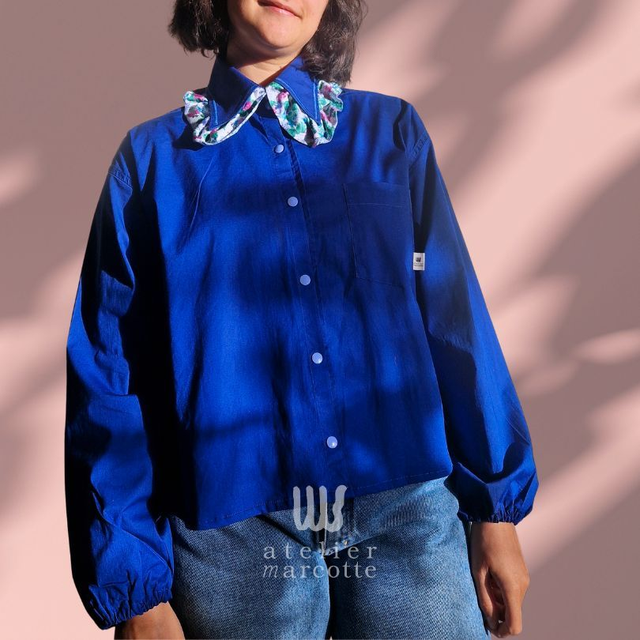 Chemise upcyclée Colette – Taille XL