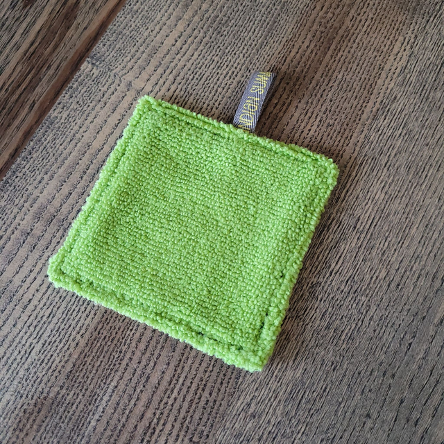 Coton lavable carré : Camping-Car vert