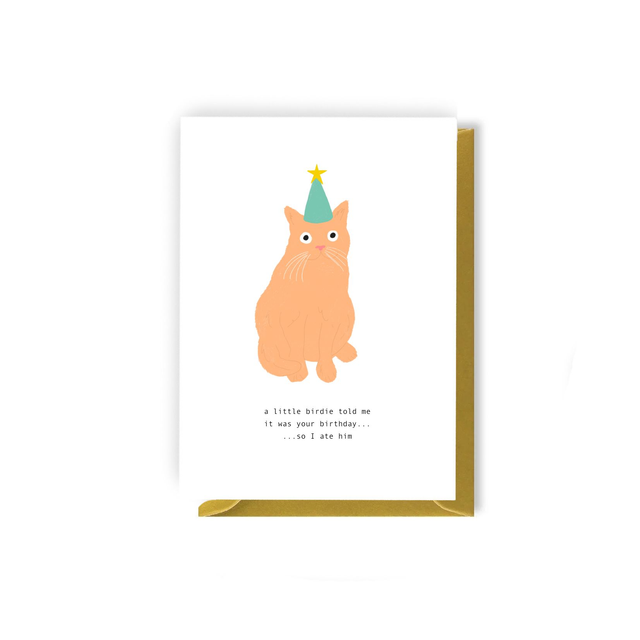 Little Birdy - Illustrated Birthday Card  