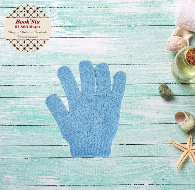 Gant de gommage " Bleu "