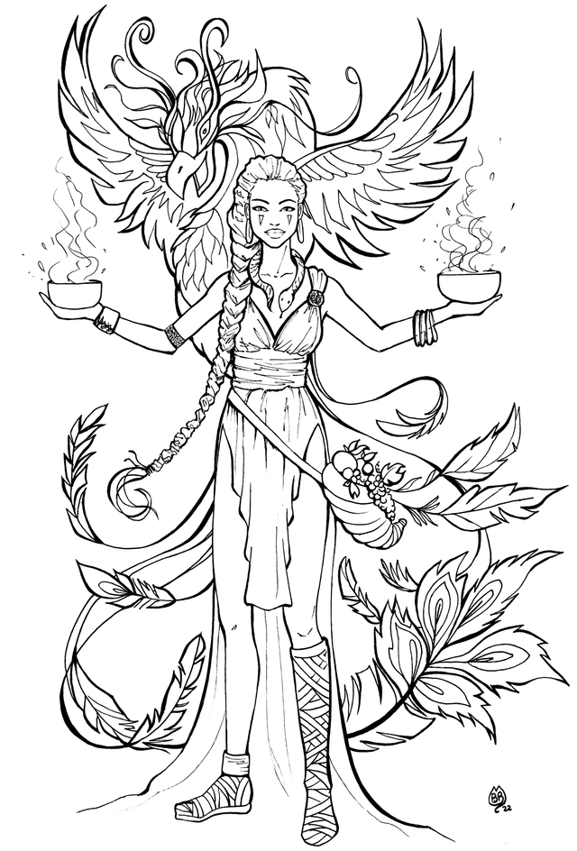 Carte Femme déesse RENAISSANCE