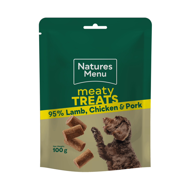 Natures Menu Meaty Treats 95% Lamb,Chicken &amp; Pork 100g