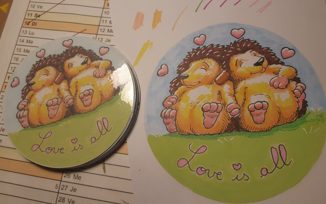 sticker "love is all"