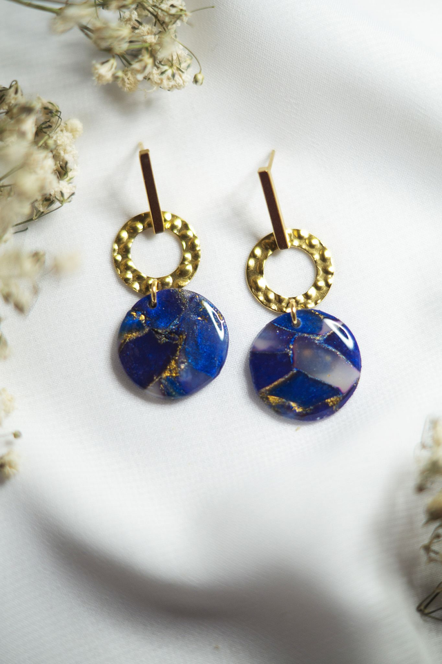 Coloris saphir - Boucles Cléo