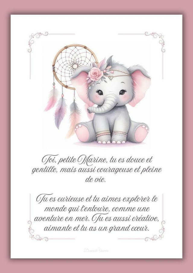 📚 Papeterie - Affiches personnalisées Éléphant