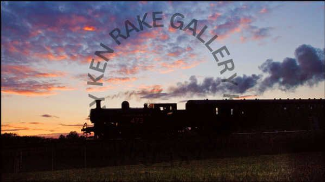   Sunset by Steam. - Colour Print