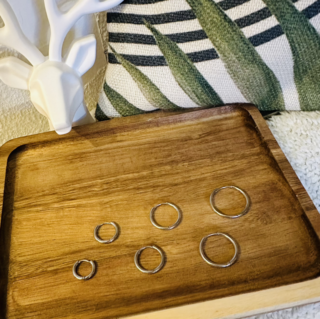 Créoles fines argentées 