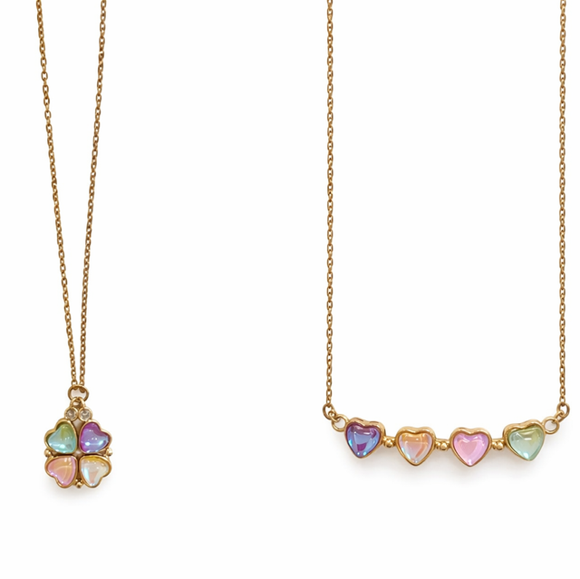 Cadena acero trébol colores  2 en 1 