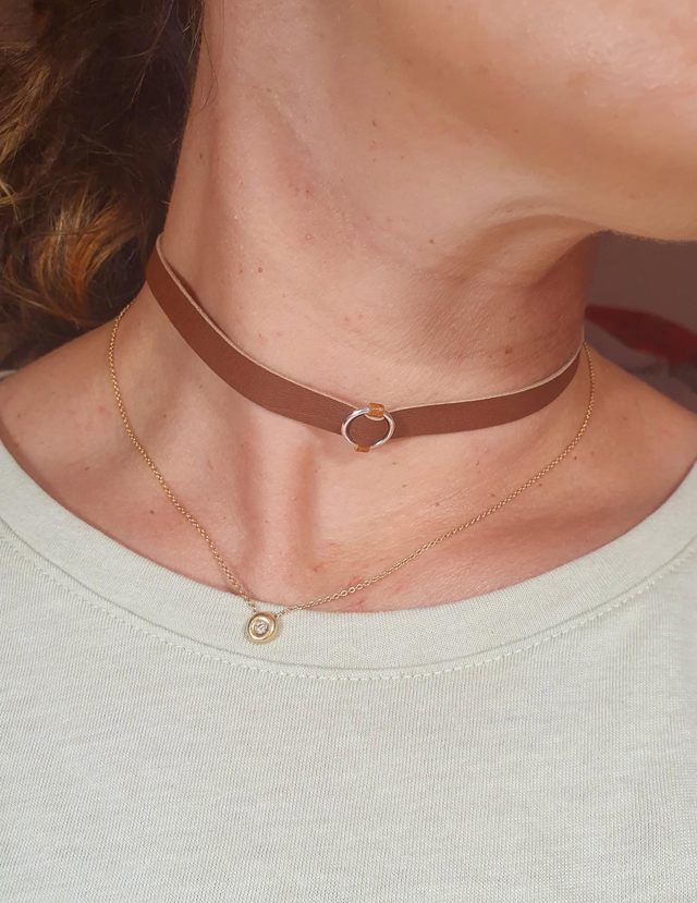 Collier en Cuir ANEL marron