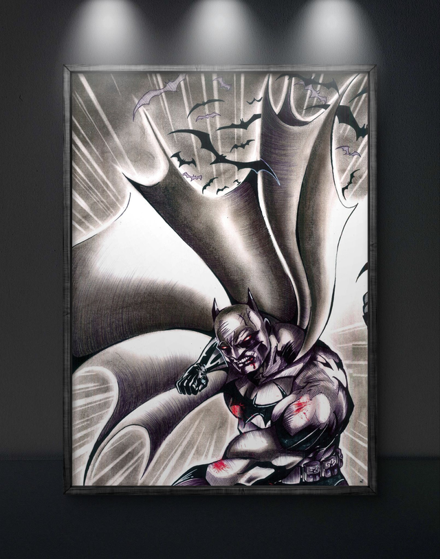 Print &quot;Batman&quot; (Noir et Blanc) Stylo bille - DC Comics