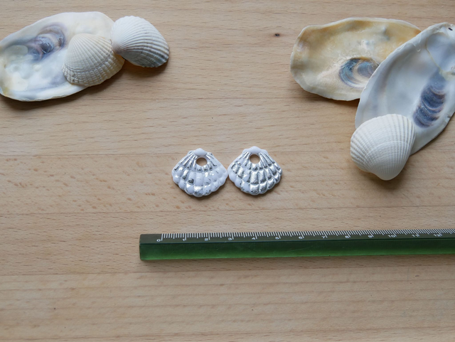 Coquillage blanc/argenté