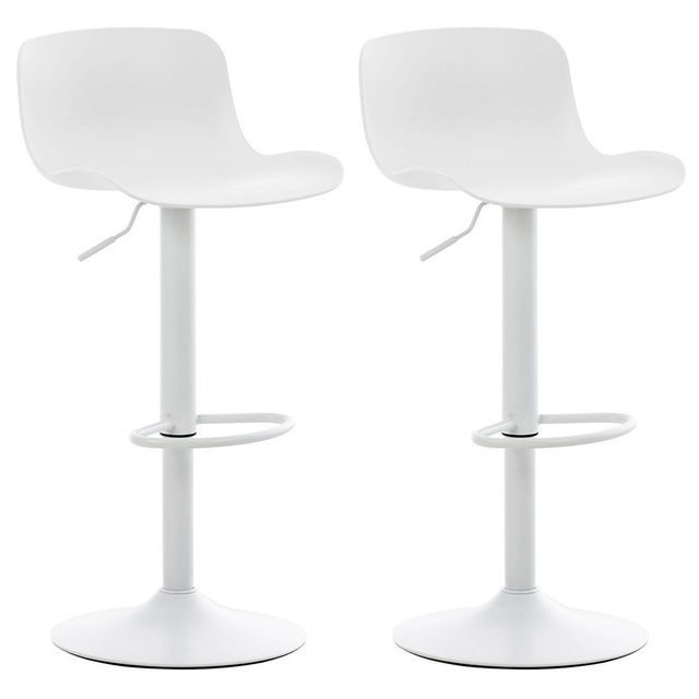 Barhocker Emela, 2er Set, weiß - Gratis-Versand