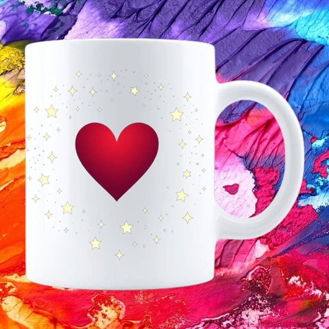 Keramik Kaffeebecher Herz 