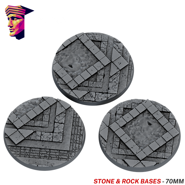 Stone &amp; Rock Scenic Bases – 70mm x3