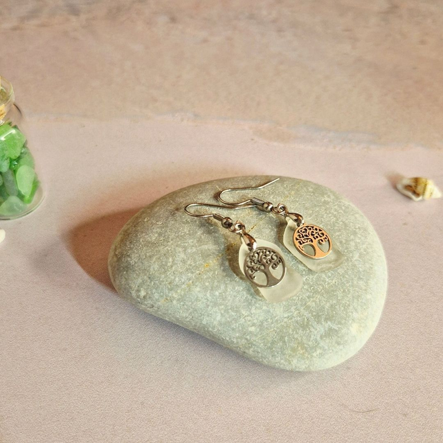 Boucles d'oreilles ACQUA CHIARA - Verre de mer - Ardore Marina, Calabre