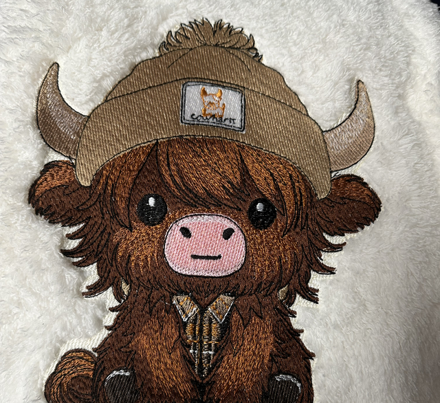 Blanket - Highland Cow in Beanie Hat