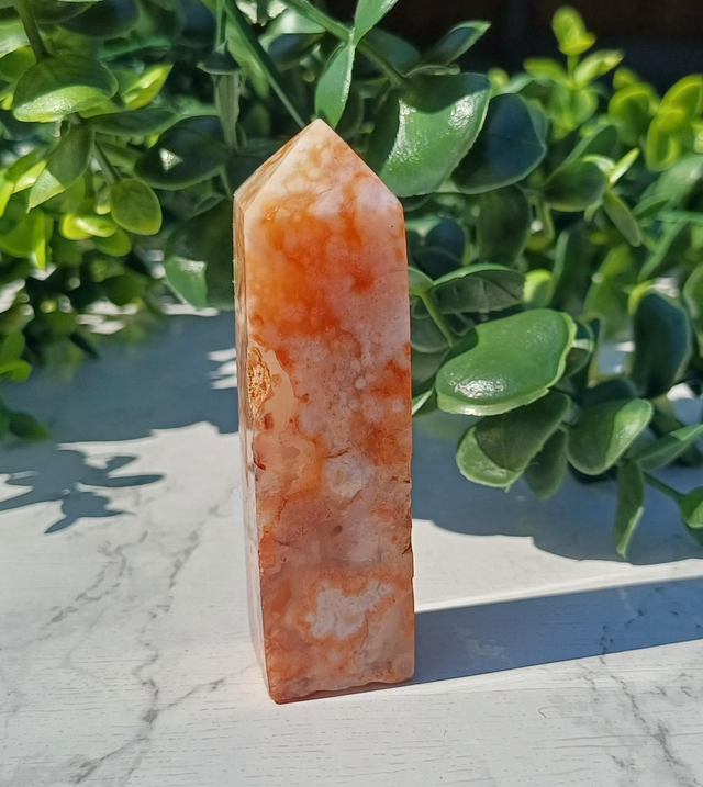 Carnelian and Flower Agate Tower 3