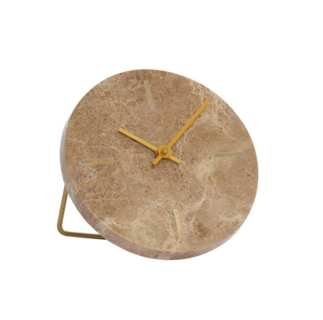 MORENO clock - marble brown