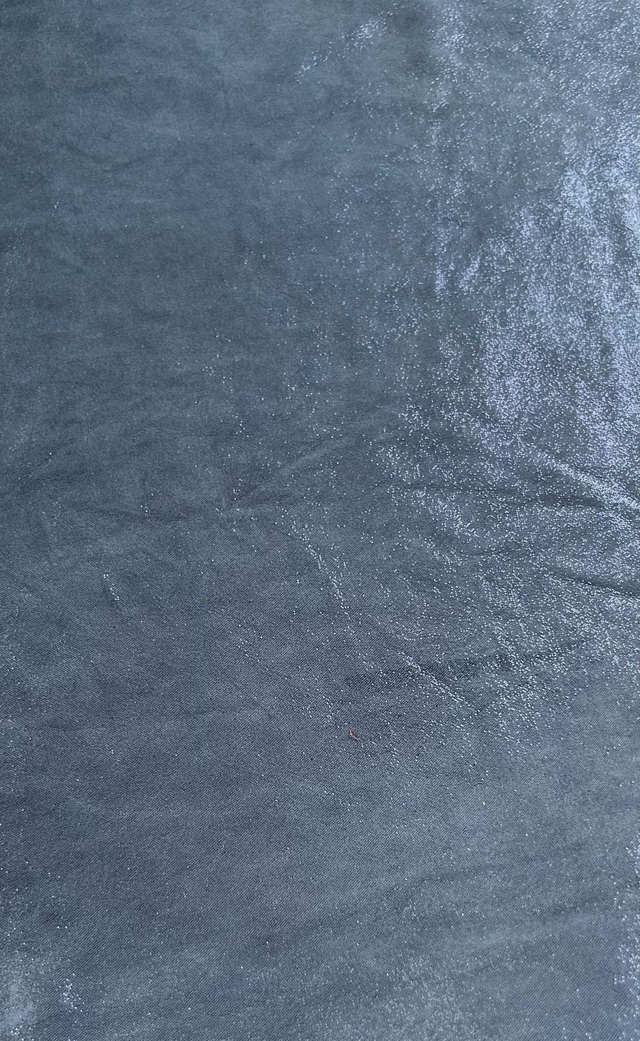 Chute de cuir bleu jeans pailletté