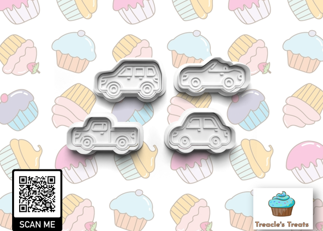 Cars Fondant/cookie stamps with cutters
