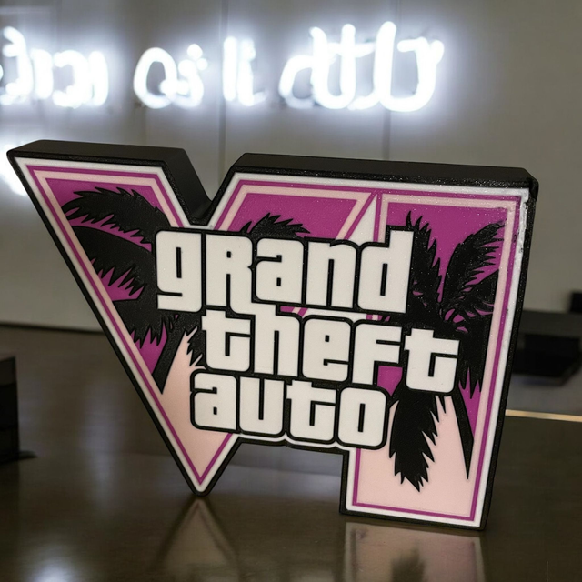Lampe 3D GTA 6 LED - Pour les vrais fans de Grand Theft Auto ! 