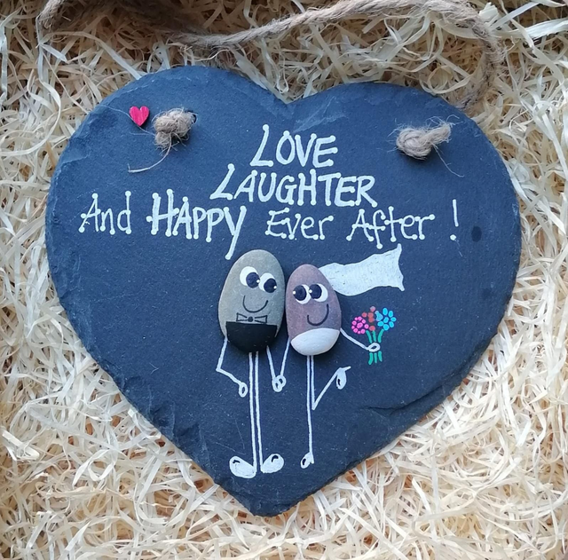 Wedding Pebble Art Slate