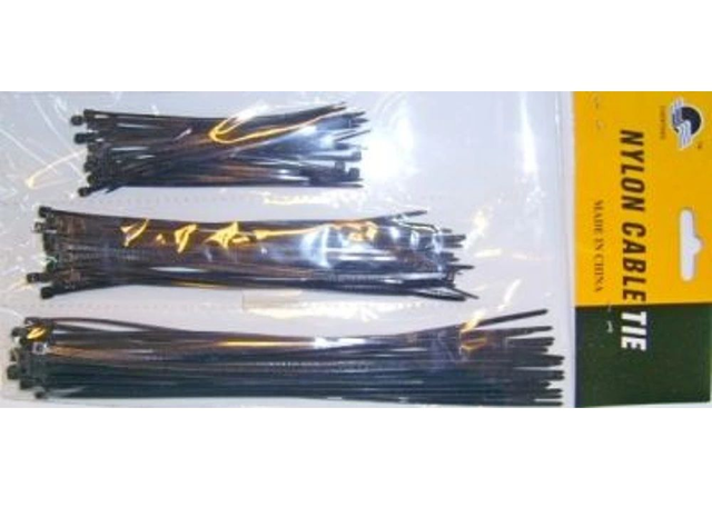 serre-câbles en nylon noir 75 PC noir ou blanc