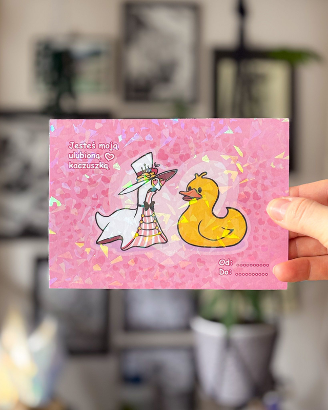 Pocztówka A6 "Jesteś moją ulubioną kaczuszką" 