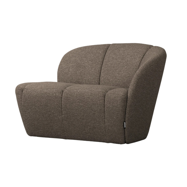 Mojo 2 zits bankje rechts bouclé donkerbruin