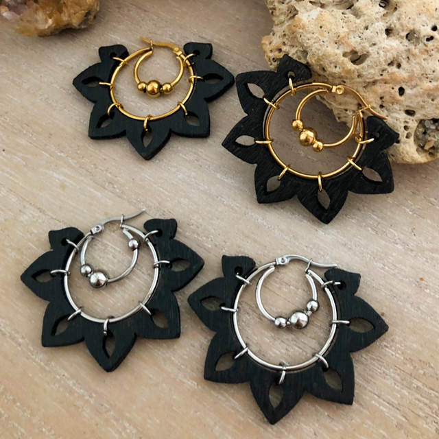 Boucles d’oreille KEAYA (noir)