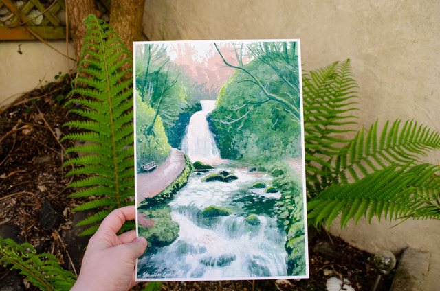 Spring at Gleno Waterfall | Print