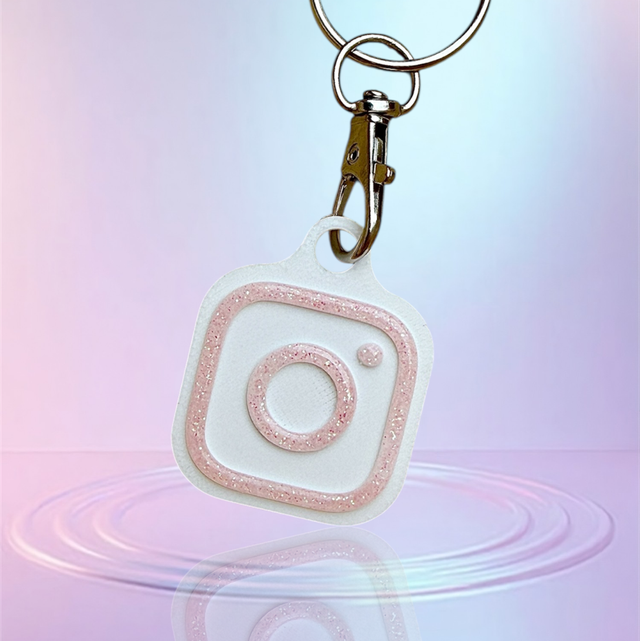 Insta rose claire pailletée 