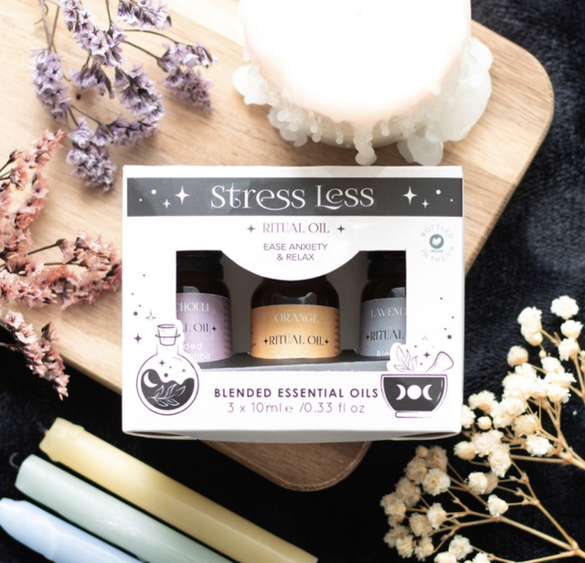 Set of 3 Stress less ritual blended essential oils 