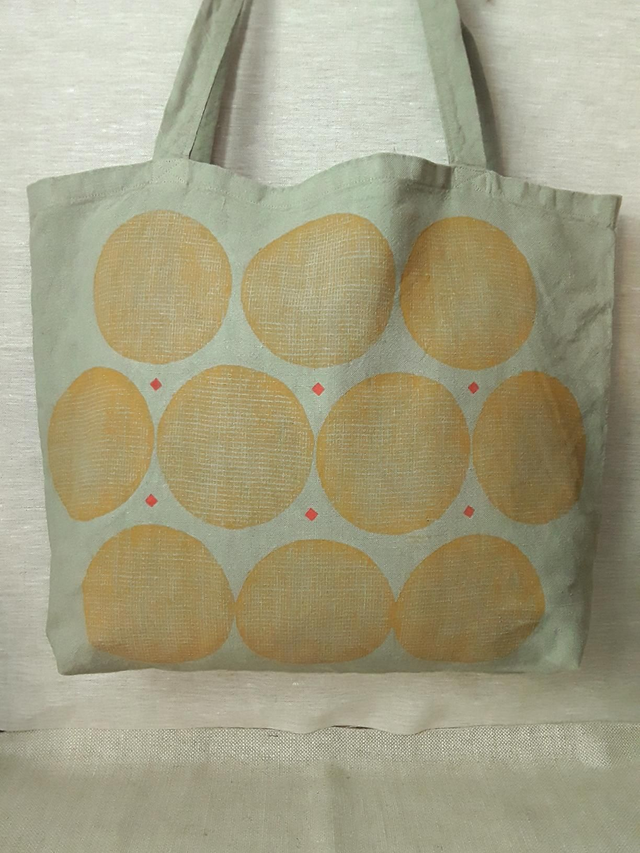 Cabas en lin FIBRE kaki