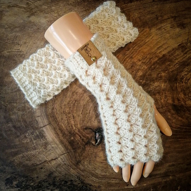 Mitaines écru - collection élégance