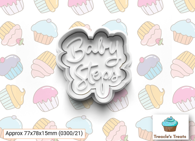 Baby Steps Fondant/cookie stamp with cutter 