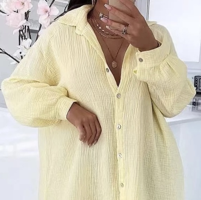 Chemise oversize taille unique gaz de coton