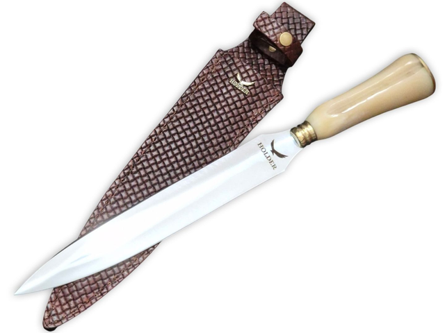 Faca Adaga 12 Pol Artesanal Punhal Aço Inox 420c Osso Bovino