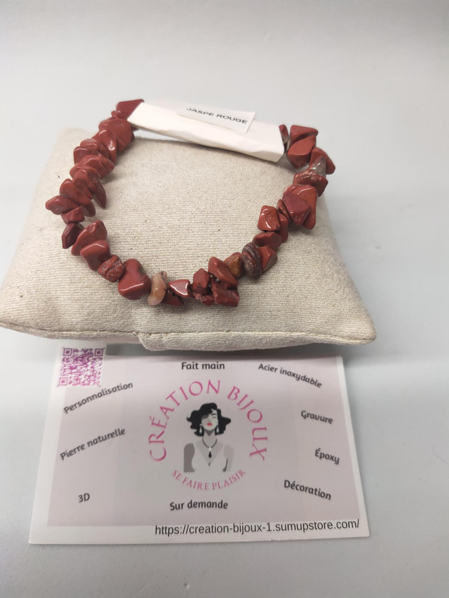 Bracelet jaspe rouge 