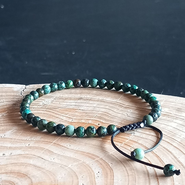 Bracelet ajustable en Turquoise africaine