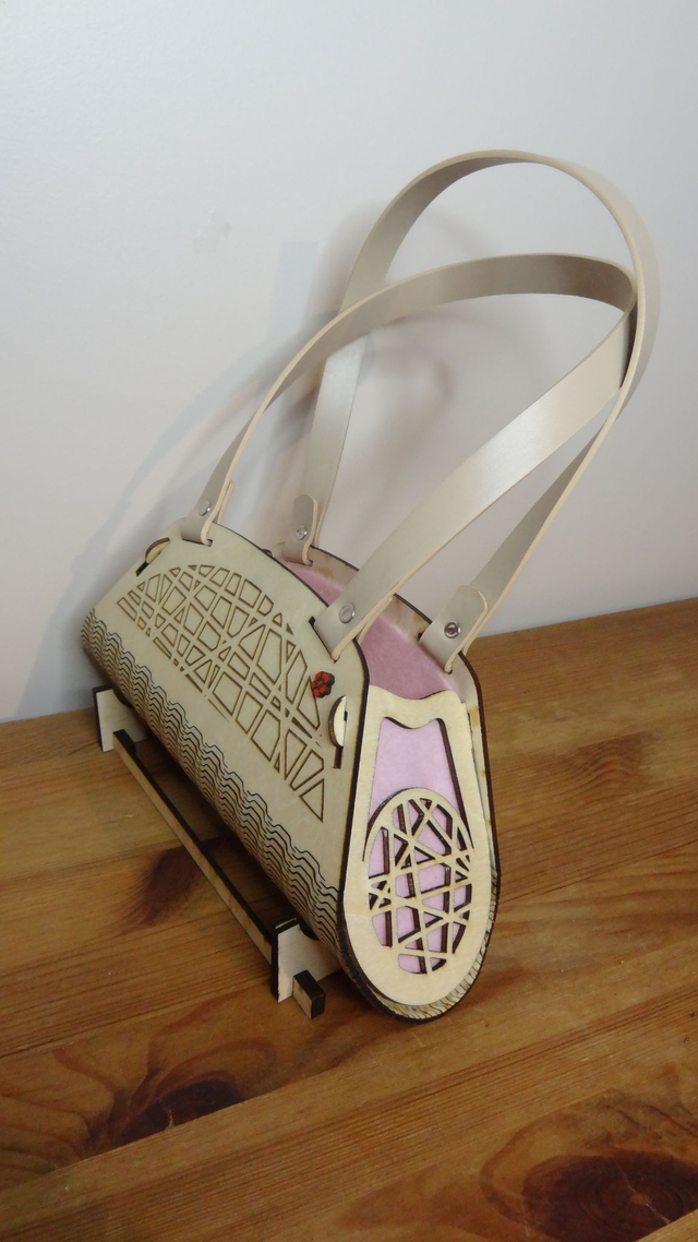 Sac en bois de soirée geom