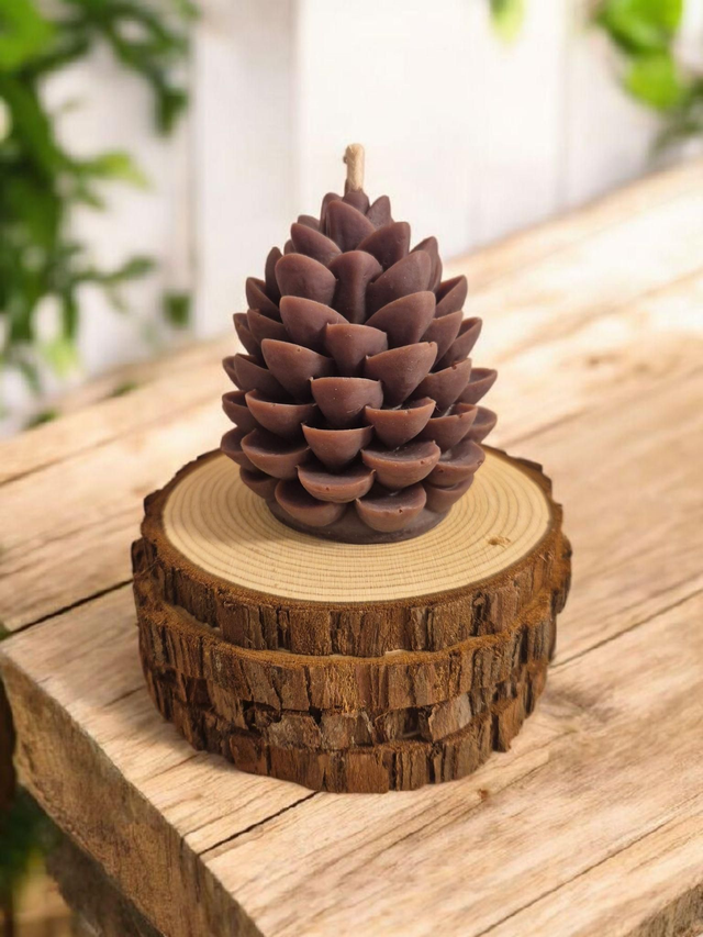 Sélection Automne/Hiver - Bougie Pomme de pin arrondie